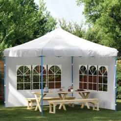 vidaXL Jardín-Paredes laterales de carpa de fiesta con ventana 2uds PE