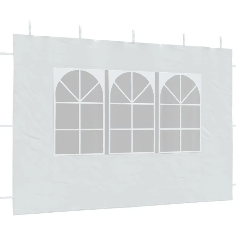 vidaXL Jardín-Paredes laterales de carpa de fiesta con ventana 2uds PE