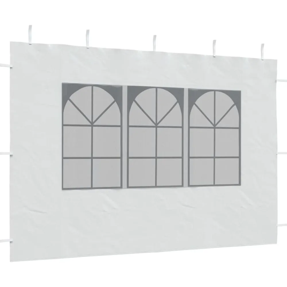 vidaXL Jardín-Paredes laterales de carpa de fiesta con ventana 2uds PE