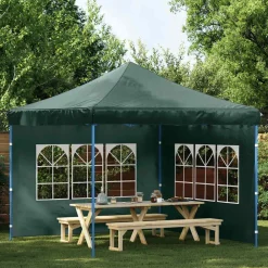 vidaXL Jardín-Paredes laterales de carpa de fiesta con ventana 2 uds PE