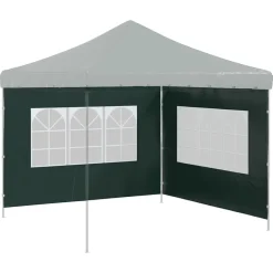 vidaXL Jardín-Paredes laterales de carpa de fiesta con ventana 2 uds PE
