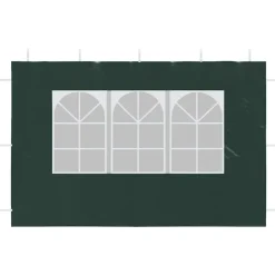 vidaXL Jardín-Paredes laterales de carpa de fiesta con ventana 2 uds PE