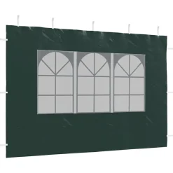 vidaXL Jardín-Paredes laterales de carpa de fiesta con ventana 2 uds PE