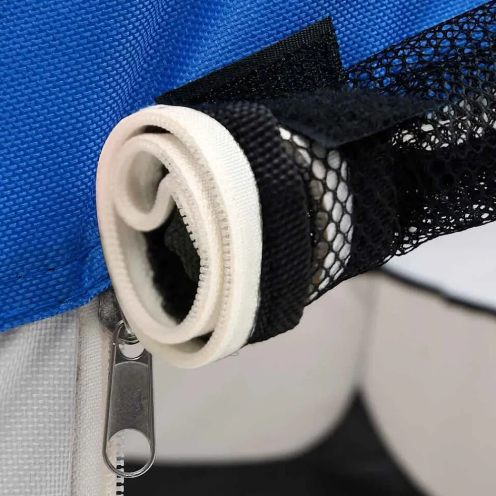 vidaXL Parque de perros plegable y bolsa de transporte 90x90x58cm Azul Online