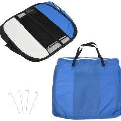 vidaXL Parque de perros plegable y bolsa de transporte 90x90x58cm Azul Online