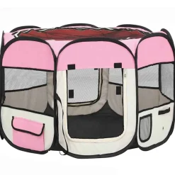 vidaXL Productos Para Mascotas-Parque de perros plegable bolsa de transporte 90x90x58 cm
