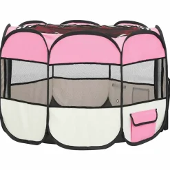 vidaXL Productos Para Mascotas-Parque de perros plegable bolsa de transporte 90x90x58 cm
