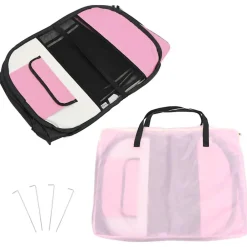 vidaXL Productos Para Mascotas-Parque de perros plegable bolsa de transporte 90x90x58 cm