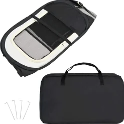 vidaXL Parque de perros plegable bolsa de transporte 90x90x58 cm Negro Hot