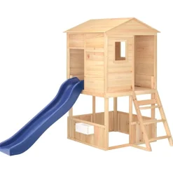 vidaXL Parque infantil de exterior madera maciza de abeto Marrón Sale