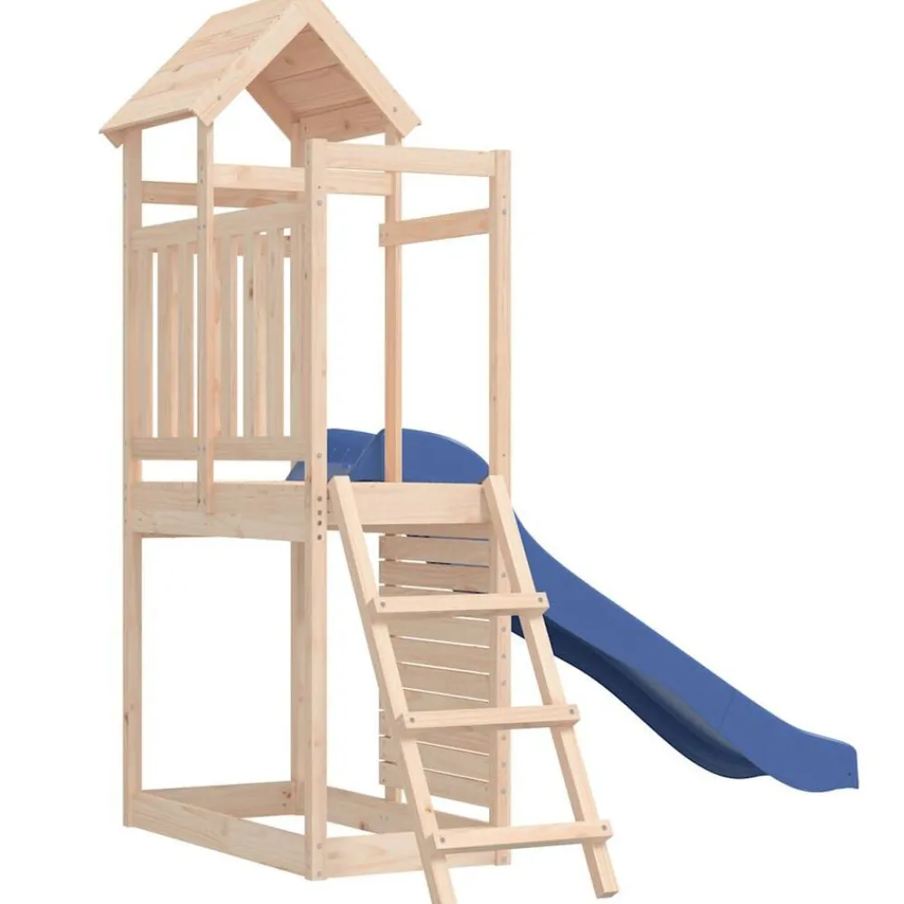 vidaXL Parque infantil de exterior madera maciza de pino