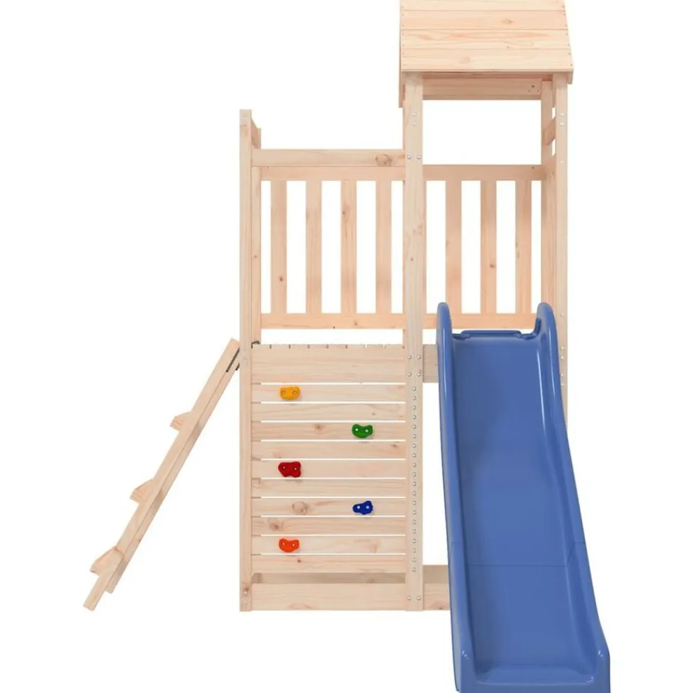 vidaXL Parque infantil de exterior madera maciza de pino