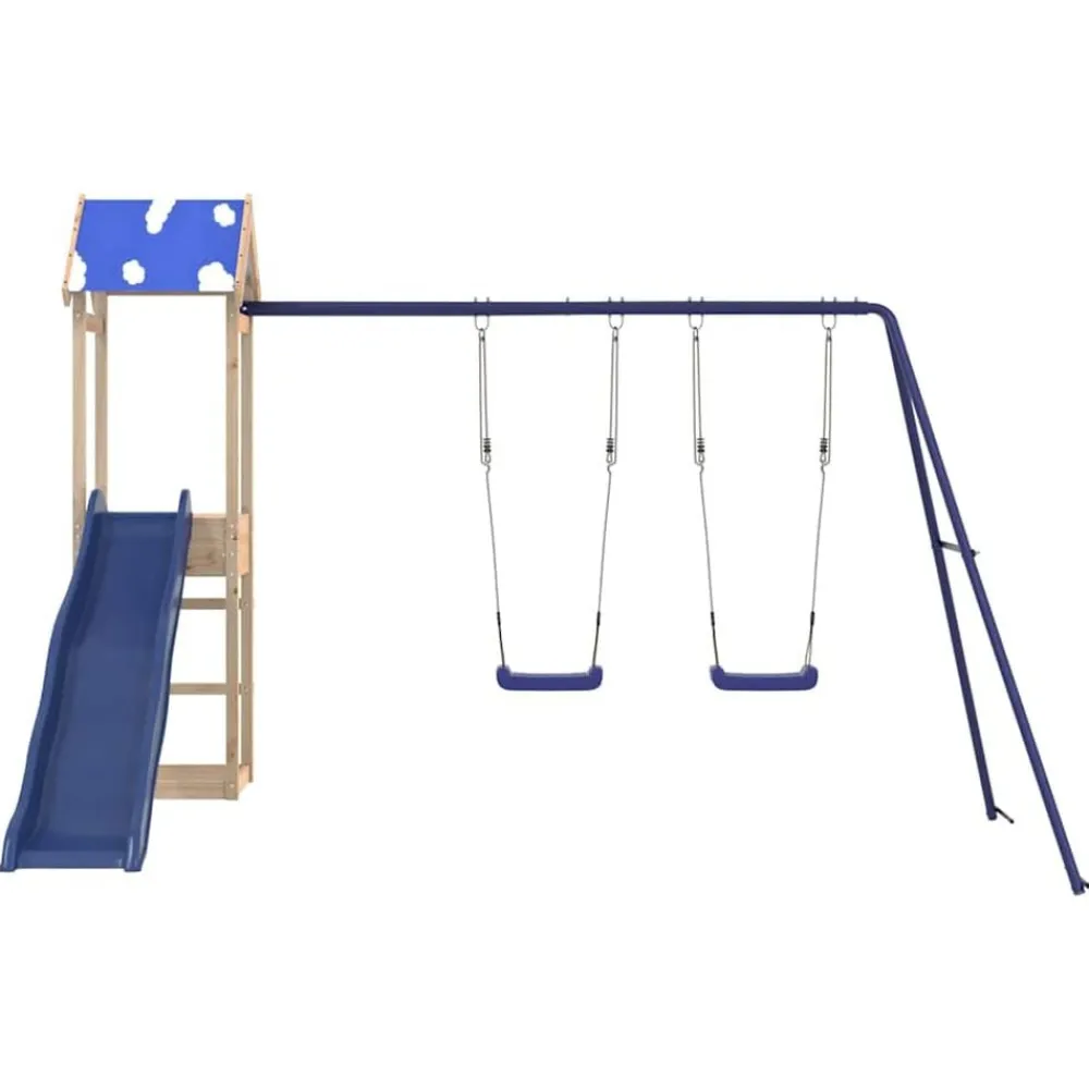 vidaXL Parque infantil de exterior de madera maciza de pino Sale