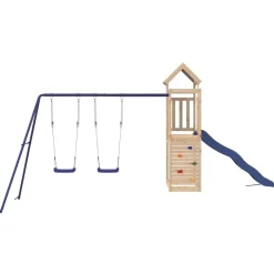 vidaXL Parque infantil de exterior de madera maciza de pino Outlet