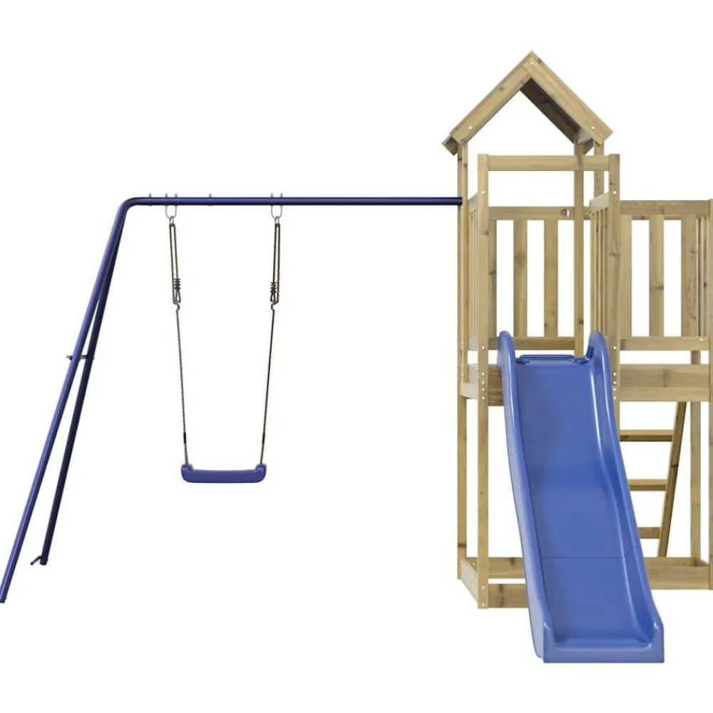 vidaXL Parque infantil de exterior madera de pino impregnada