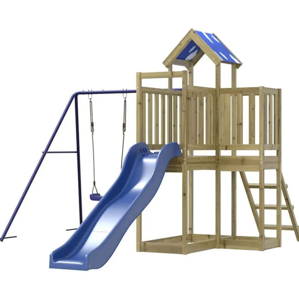 vidaXL Parque infantil de exterior madera de pino impregnada