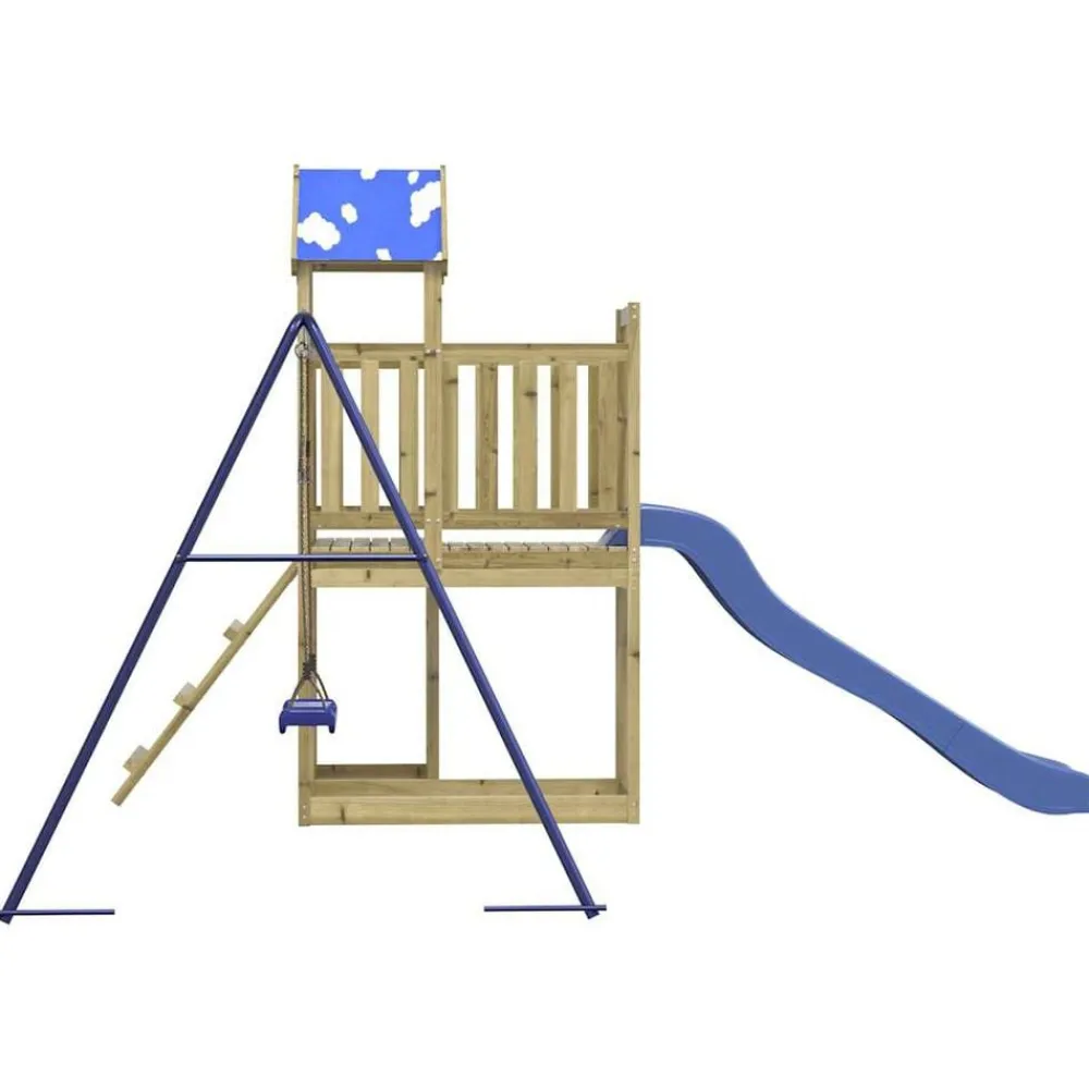 vidaXL Parque infantil de exterior madera de pino impregnada