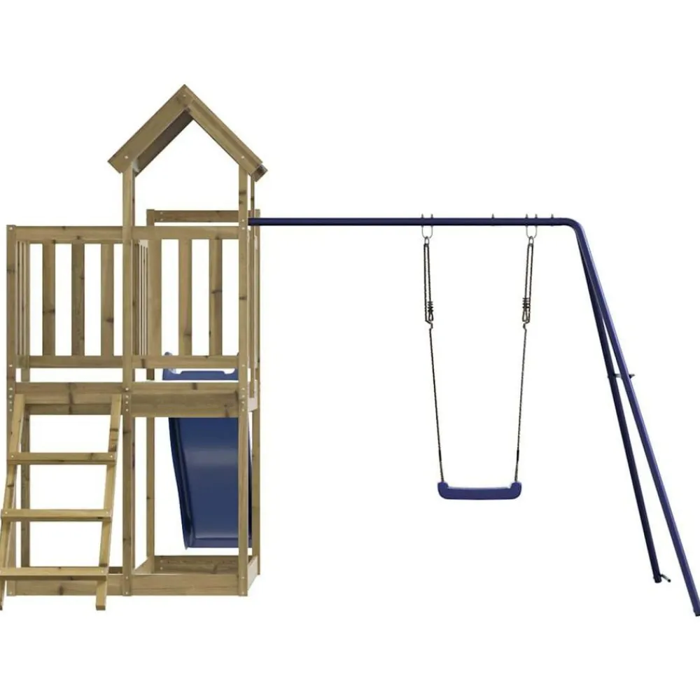 vidaXL Parque infantil de exterior madera de pino impregnada