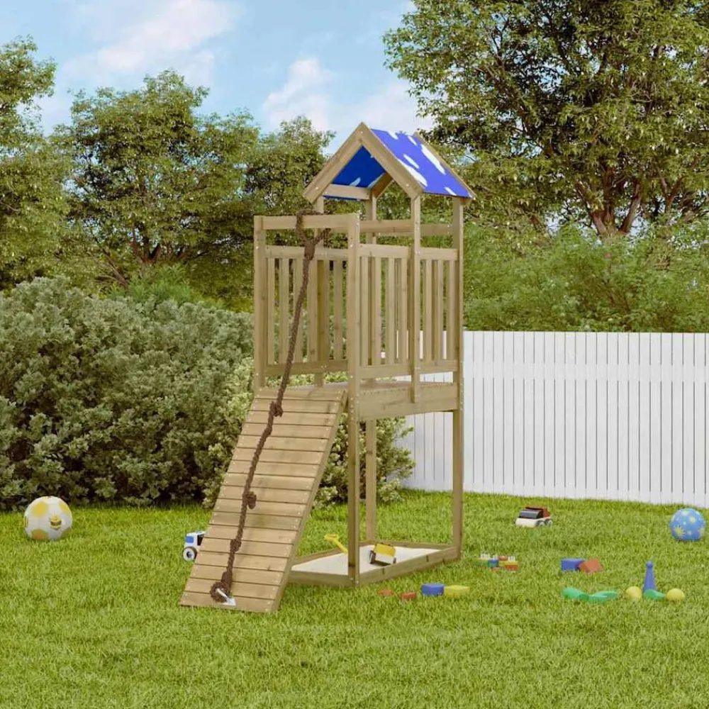 vidaXL Parque infantil de exterior madera de pino impregnada Hot