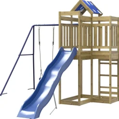 vidaXL Parque infantil de exterior madera de pino impregnada