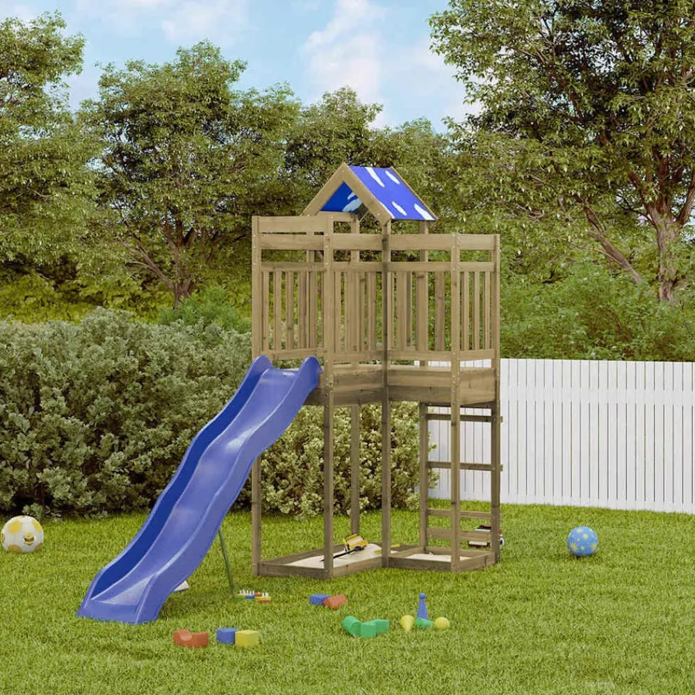 vidaXL Parque infantil de exterior madera de pino impregnada Discount
