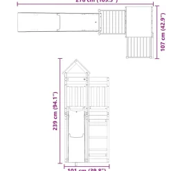 vidaXL Parque infantil de exterior madera de pino impregnada Discount