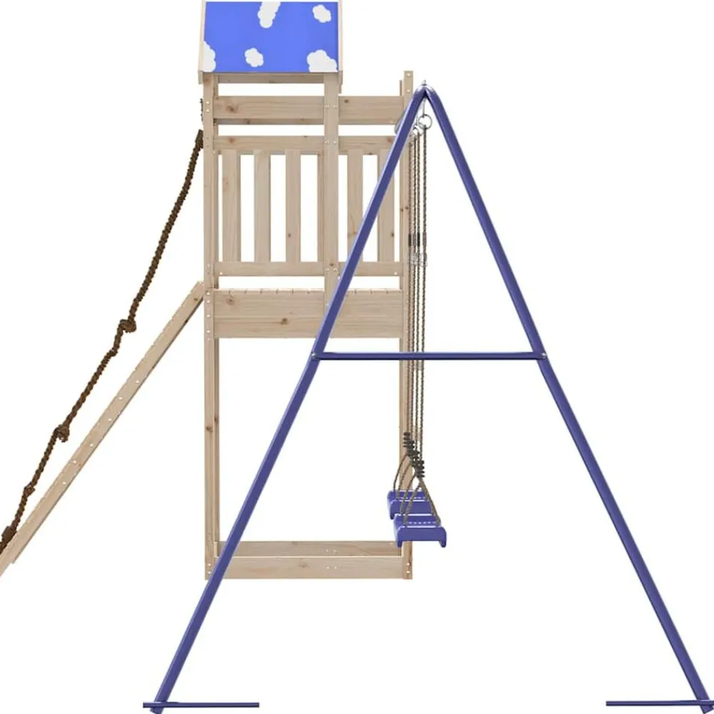vidaXL Parque infantil de exterior de madera maciza de pino Outlet