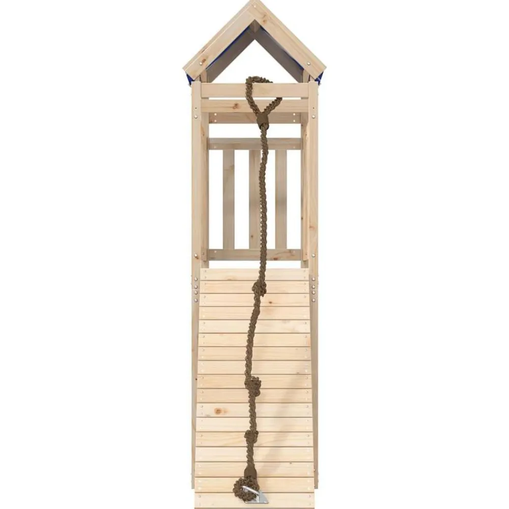 vidaXL Parque infantil de exterior de madera maciza de pino New
