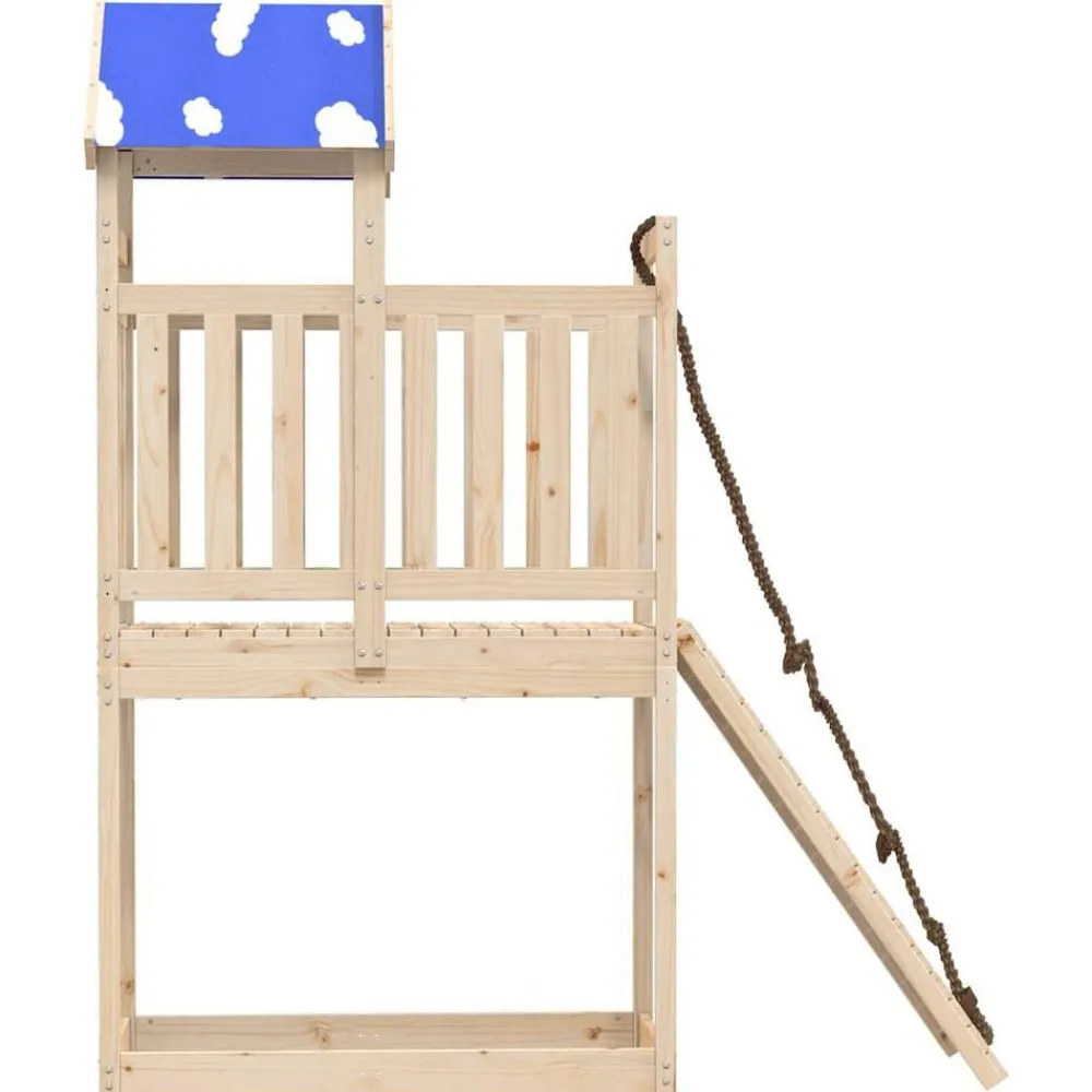 vidaXL Parque infantil de exterior de madera maciza de pino New