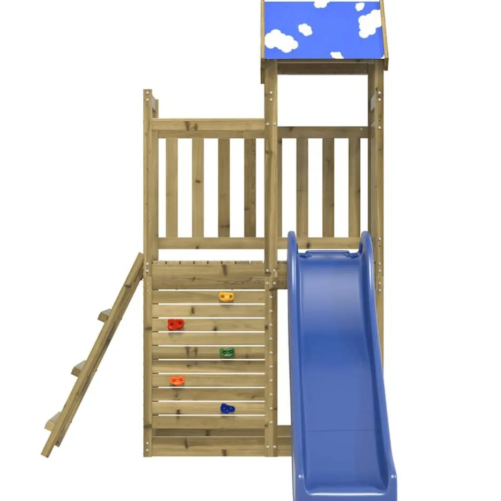 vidaXL Parque infantil de exterior madera de pino impregnada