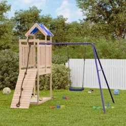 vidaXL Parque infantil de exterior de madera maciza de pino Sale