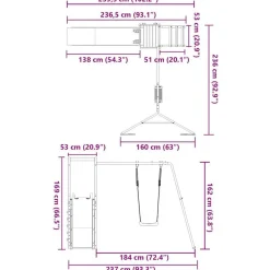 vidaXL Parque infantil de exterior madera maciza Douglas Online