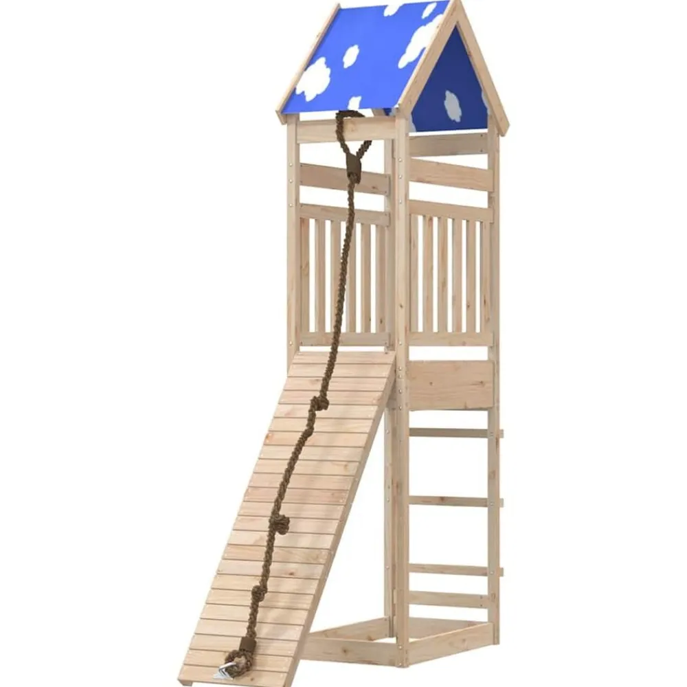 vidaXL Parque infantil de exterior de madera maciza de pino Best