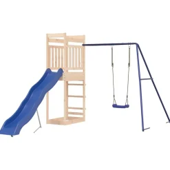 vidaXL Parque infantil de exterior madera maciza de pino