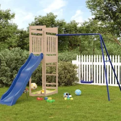 vidaXL Parque infantil de exterior madera maciza de pino