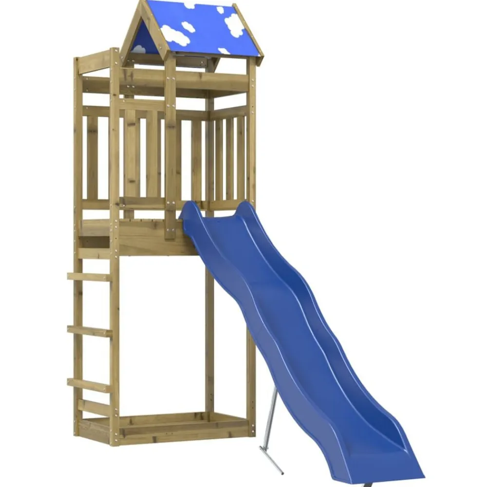 vidaXL Parque infantil de exterior madera de pino impregnada