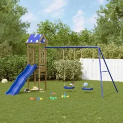 vidaXL Parque infantil de exterior madera de pino impregnada Clearance