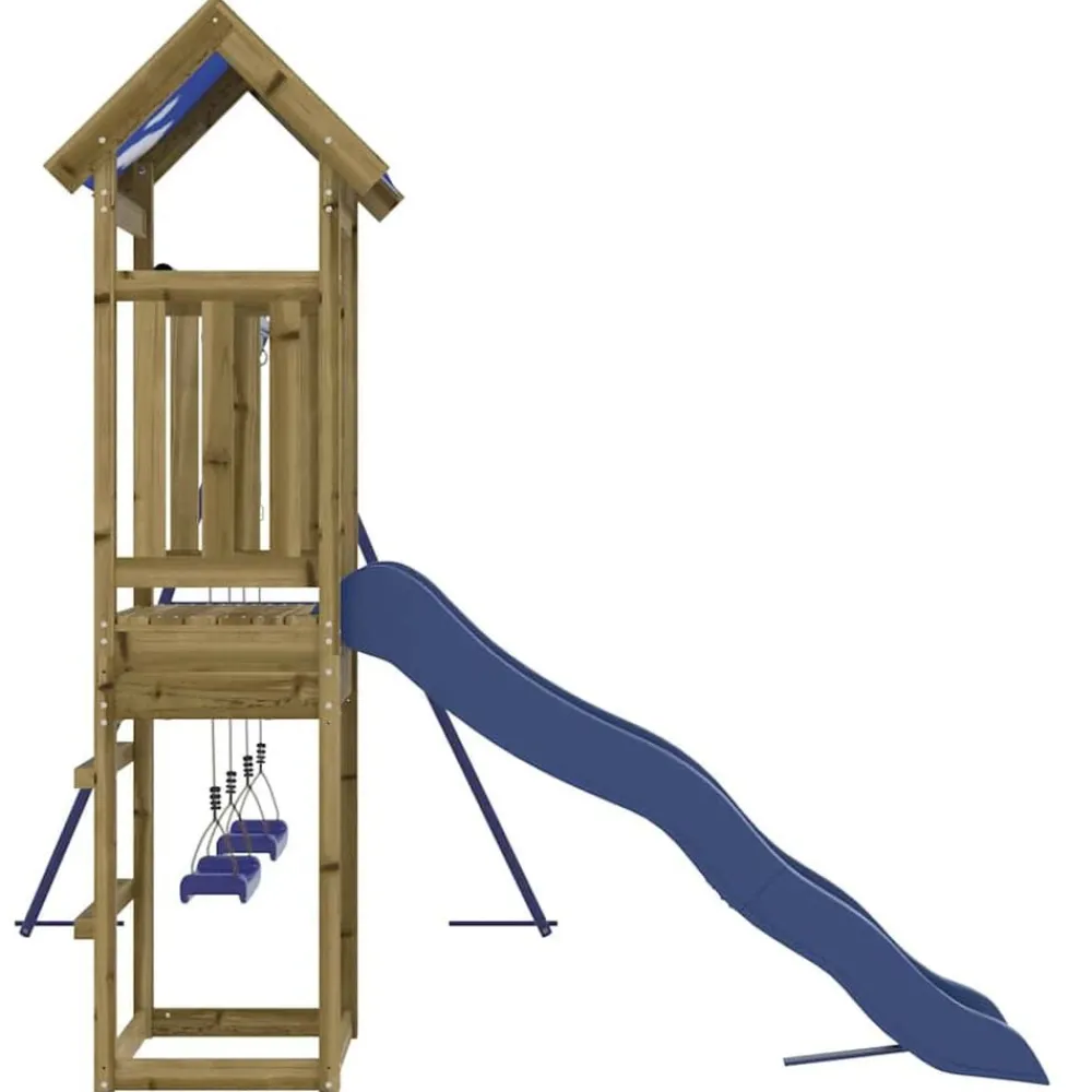 vidaXL Parque infantil de exterior madera de pino impregnada Clearance
