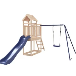vidaXL Parque infantil de exterior madera maciza de pino