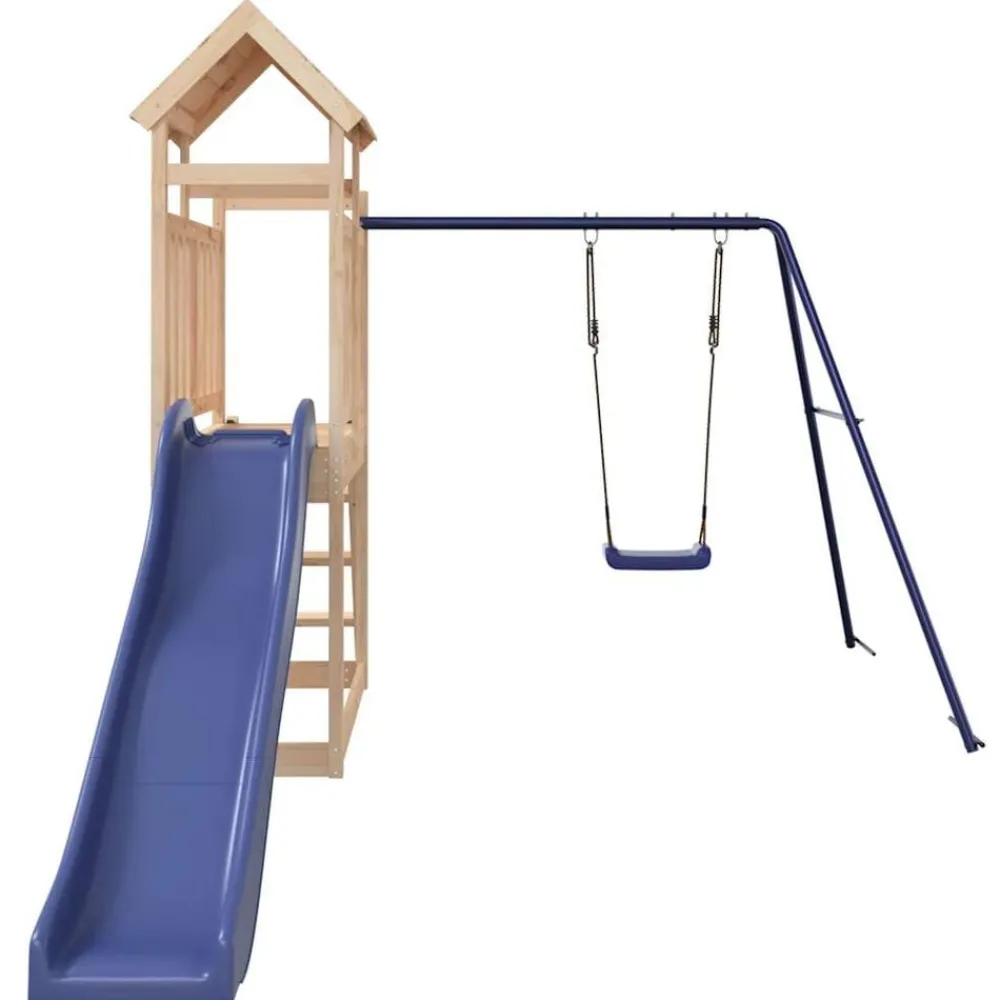 vidaXL Parque infantil de exterior madera maciza de pino