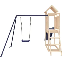 vidaXL Parque infantil de exterior madera maciza de pino
