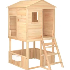 vidaXL Estructuras Para Juegos Al Aire Libre-Parque infantil de exterior madera maciza de abeto