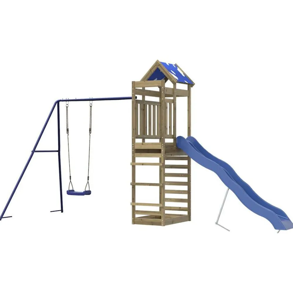 vidaXL Parque infantil de exterior madera de pino impregnada Hot