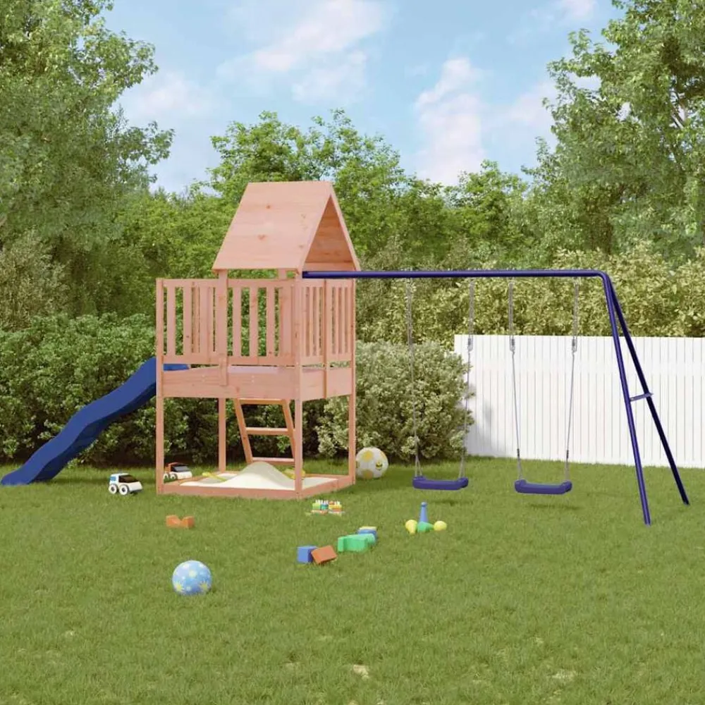 vidaXL Parque infantil de exterior madera maciza Douglas Sale