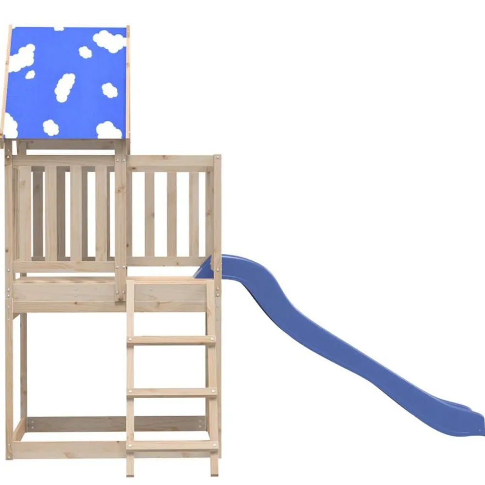 vidaXL Parque infantil de exterior de madera maciza de pino Hot