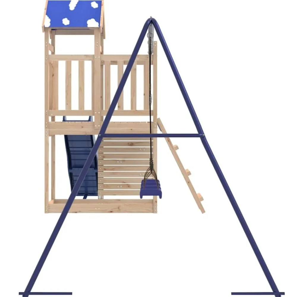 vidaXL Parque infantil de exterior de madera maciza de pino Hot