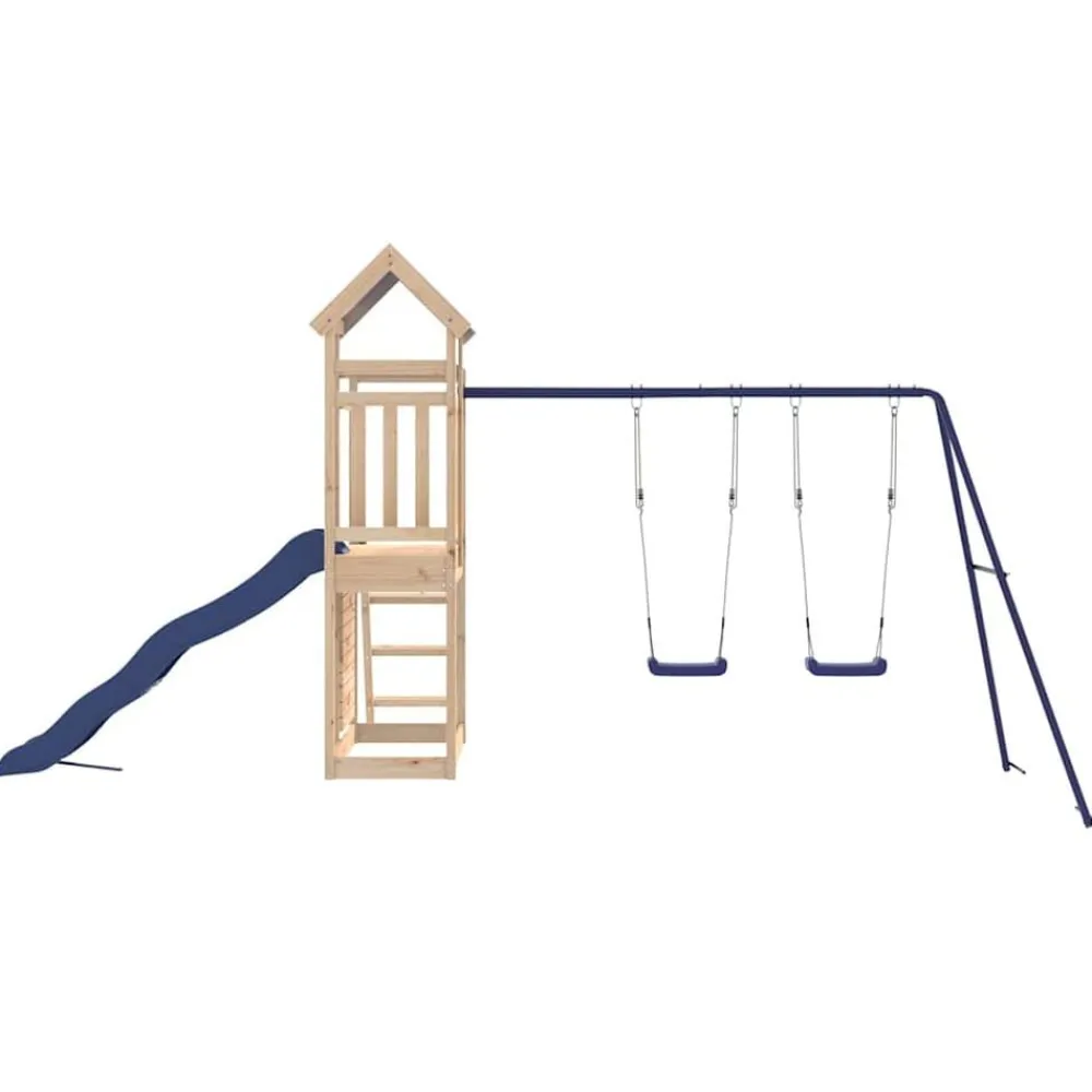 vidaXL Parque infantil de exterior de madera maciza de pino Hot