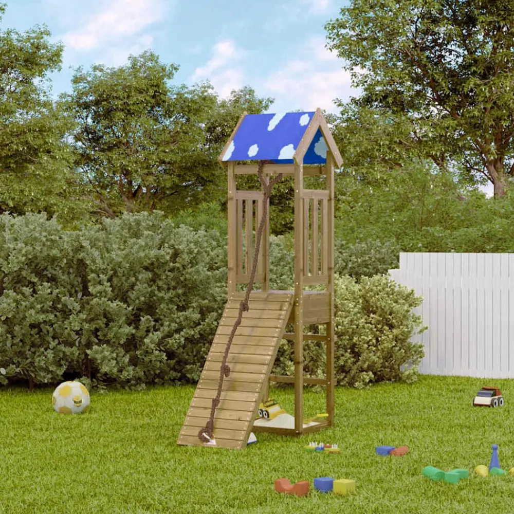 vidaXL Parque infantil de exterior madera de pino impregnada Outlet
