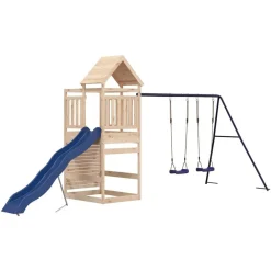 vidaXL Parque infantil de exterior madera maciza de pino Clearance