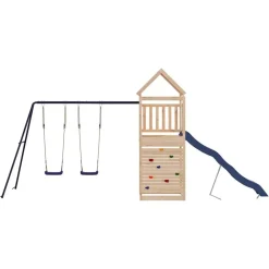 vidaXL Parque infantil de exterior madera maciza de pino Clearance